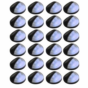 vidaXL Solarwandlampen LED 24 st rond zwart