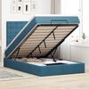 vidaXL Ottoman bed met matrassen 120x200cm fluweel donkerblauw