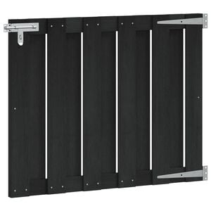 vidaXL Tuinpoort 100 x 80 cm WPC en Aluminium Zwart