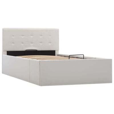 vidaXL Bedframe zonder matras 90x190 cm stof crèmekleurig