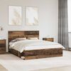 vidaXL Bedframe met hoofdeinde Oudhout 160 x 200 cm Massief grenenhout