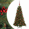 vidaXL Kunstkerstboom met kerstbal 150 cm 150 LED's Warmwit