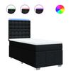 vidaXL Boxspring met matras stof zwart 100x200 cm