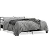 vidaXL Bedframe bewerkt hout metaal zwart 150x200 cm
