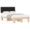 vidaXL Bedframe met Gevoerd Hoofdgedeelte Zwart 120 x 200 cm