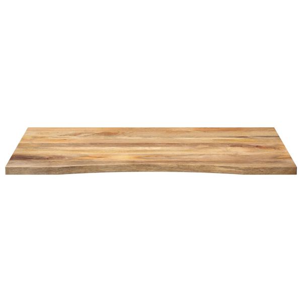 vidaXL Bureaublad met ronding 100x80x2,5 cm massief ruw mangohout