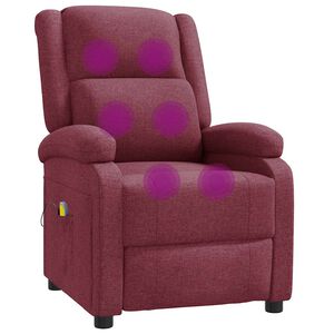 vidaXL Massagestoel stof wijnrood