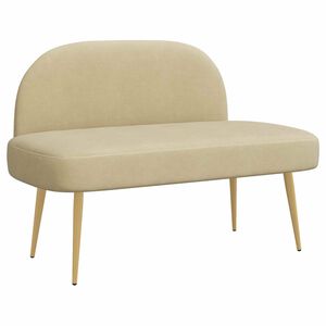 vidaXL Beklede bank met rugleuning Lichtgroen Grijs 110 x 60 x 76 cm