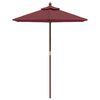 vidaXL Parasol met houten paal 196x231 cm bordeauxrood