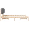 vidaXL Bedframe met Gevoerd Hoofdgedeelte Lichtgrijs 150 x 200 cm