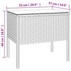 vidaXL Bijzettafel 53x37x48 cm poly rattan en gehard glas zwart