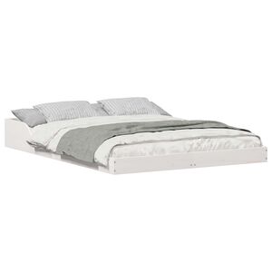 vidaXL Bedframe Wit 120 x 200 cm Massief grenenhout