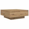 vidaXL Salontafel Artisan Eiken 80 x 80 x 31 cm Bewerkt hout