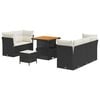 vidaXL Tuin Sofa Set 8 pcs Zwart poly rattan