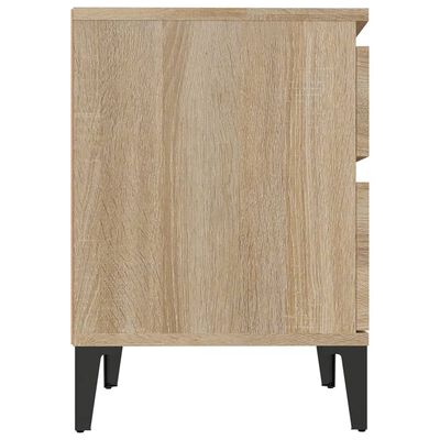 vidaXL Nachtkastjes 2 st 40x35x50 cm sonoma eikenkleurig