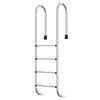 vidaXL Zwembadladder 54x38x184,5 cm 304 roestvrij staal