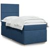 vidaXL Boxspring met matras stof blauw 90x190 cm