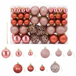 vidaXL Kerstballen 100 st 3/4/6 cm roze en ros&eacute;