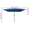 vidaXL Tuinparasol Blauw en Zwart 295 x 295 x 245 cm