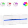 vidaXL Tv-wandmeubel met LED-verlichting 130x31x45 cm wit