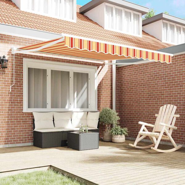 vidaXL Markies geel en oranje 3,5 x 2,5 m Polyester en metaal