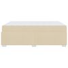 vidaXL Bedframe met matras Cr&egrave;me 160 x 200 cm Stof