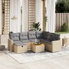 vidaXL 8-delige Loungeset met kussens poly rattan gemengd beige