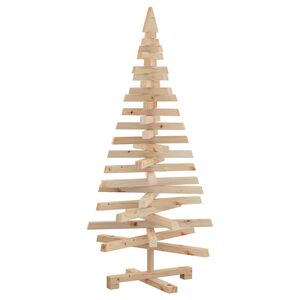 vidaXL Kerstbomen met standaard Naturel 120 cm Massief grenenhout