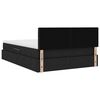 vidaXL Opbergbed met matras met matras Zwart 140 x 190 cm Bewerkt hout