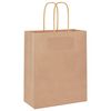 vidaXL Papieren zakken 50 st met hengsels 18x8x22 cm bruin