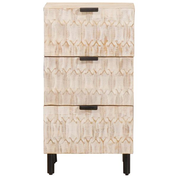 vidaXL Dressoir met lade Witte Was Afwerking 40 x 33,5 x 75 cm