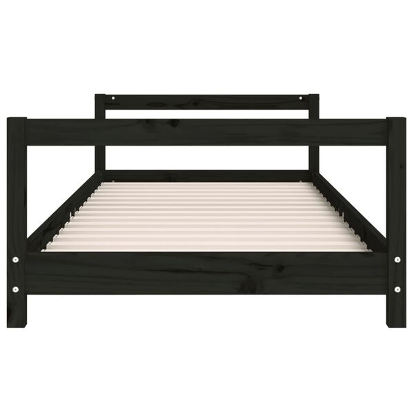 vidaXL Kinderbedframe 80x200 cm massief grenenhout zwart