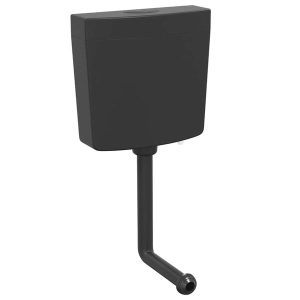 vidaXL Toiletstortbak met watertoevoer onderin 3/6 L zwart