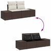 vidaXL Tuin Sofa Set met kussen 8 pcs Bruin en Crème poly rattan