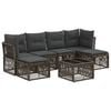 vidaXL Tuinbankenset 7 st Grijs poly rattan