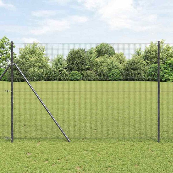 vidaXL Afrasteringspaal Grijs 50 x 1,4 m (19 x 19 mm gaas)