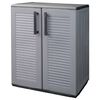 vidaXL Tuinkast 68x37x84 cm polypropeen grijs en zwart