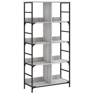 vidaXL Boekenrek 78,5x33x153 cm bewerkt hout grijs sonoma eikenkleur