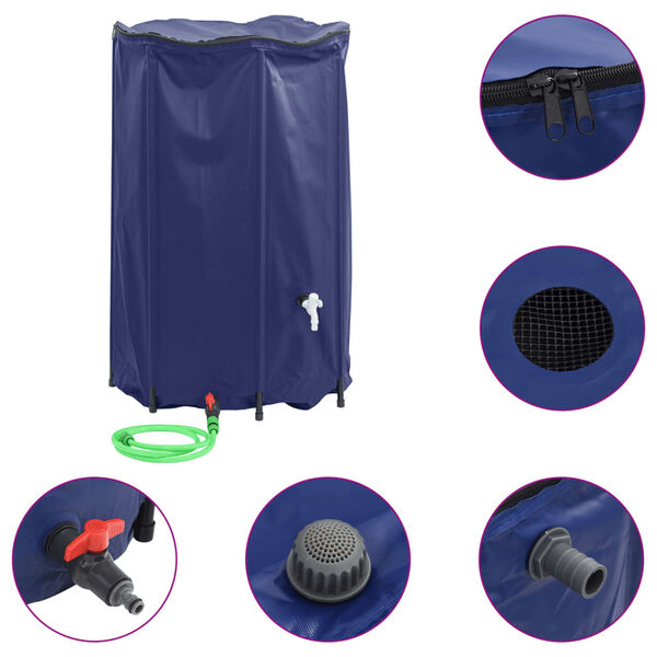 vidaXL Watertank met kraan opvouwbaar 1000 L PVC