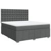 vidaXL Boxspring met matras stof donkergrijs 180x200 cm