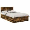 vidaXL Bedframe met lade Gerookt eiken 135 x 190 cm Ingenieurshout