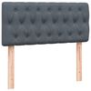 vidaXL Boxspring met matras fluweel donkergrijs 90x220 cm