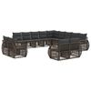 vidaXL Tuinbankenset 13 st Grijs en Donkergrijs poly rattan