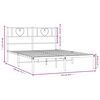 vidaXL Bedframe met hoofdbord metaal wit 120x190 cm