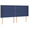 vidaXL Boxspring met matras en LED stof blauw 160x200 cm