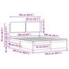 vidaXL Bedframe met Gevoerd Hoofdgedeelte Donkergrijs 160 x 200 cm