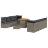vidaXL Tuin Sofa Set met kussen met opslag Grijs 80 x 80 x 71 cm