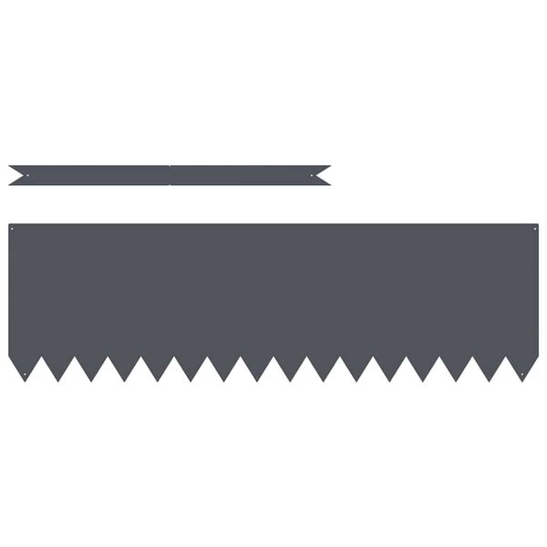 vidaXL Tuinrand 50 pcs Antraciet 100 x 0.05 x 20 cm Koudgewalst staal