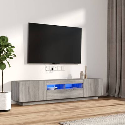 vidaXL 2-delige Tv-meubelset met LED bewerkt hout grijs sonoma eiken