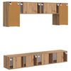 vidaXL Tv-meubelset Wandgemonteerd 4 pcs Grijs Sonoma Bewerkt hout
